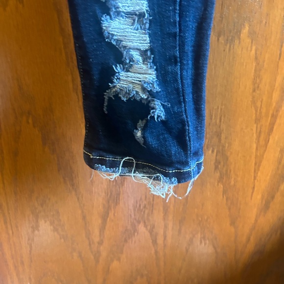KanCan Dark Blue Distressed Ankle Jeans - Picture 3 of 10